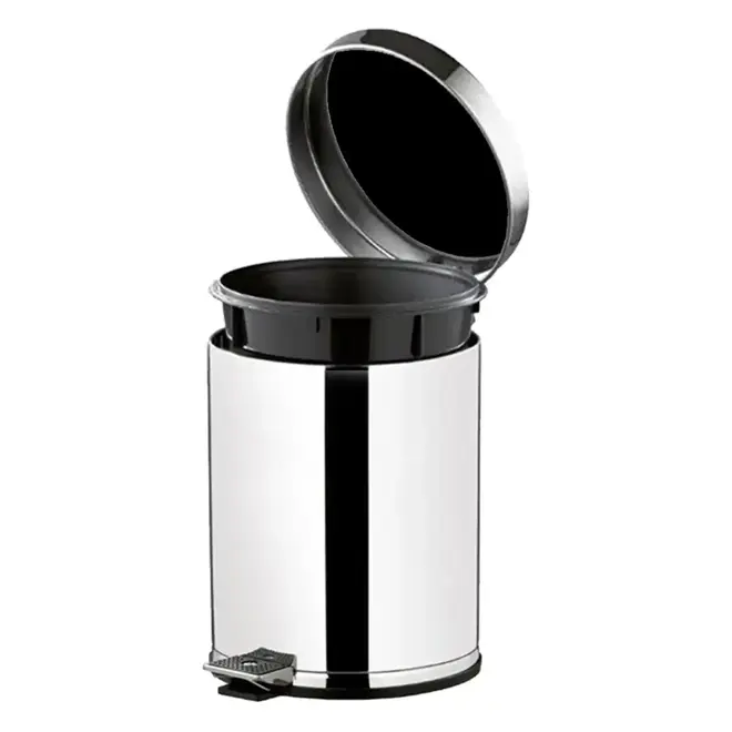 Lixeira Inox com Pedal 4,5L Preta 3507 Viel
