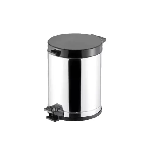 Lixeira Inox com Pedal 4,5L Preta 3507 Viel