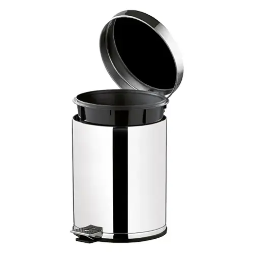 Lixeira Inox com Pedal 4,5L Preta 3507 Viel