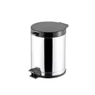 Lixeira Inox com Pedal 4,5L Preta 3507 Viel