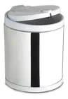 Lixeira Pia Tampa Click 3,0L Aço Inox Branco 3503 Viel