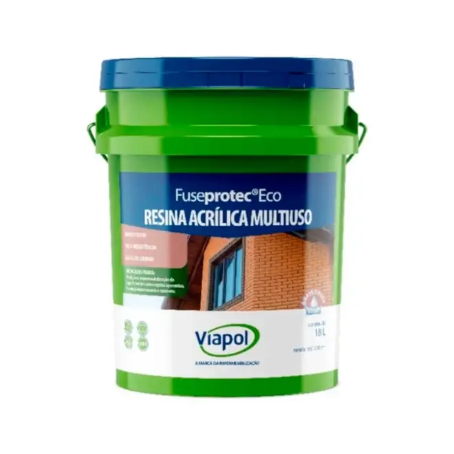Resina Acrilica Fuseprotec Eco Brilhante 18L - Viapol