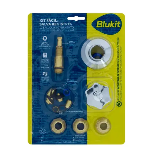 Kit Fácil Salva Registro com Acabamento Blukit 10 em 1