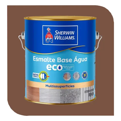 Tinta Esmalte Eco Brilho Base Água 3,6L Tabaco Sherwin Williams
