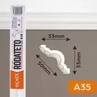 Moldura Rodateto Canto A35 Branco 02 Pç de 24cm FBDA35CA Epex
