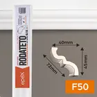 Moldura Rodateto Canto F50 Branco 02 Pç de 24cm FBDF50CA Epex