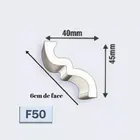 Moldura Rodateto Canto F50 Branco 02 Pç de 24cm FBDF50CA Epex
