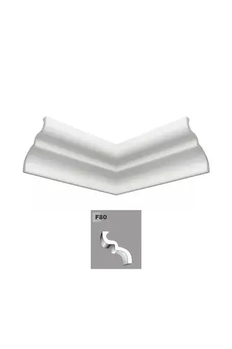Moldura Rodateto Canto F80 Branco 02 Pç com 24cm FBDF80CA Epex