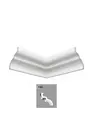 Moldura Rodateto Canto F80 Branco 02 Pç com 24cm FBDF80CA Epex