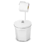 Lixeira c/Suporte Papel Higienico 6L Branca Passerini