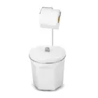 Lixeira c/Suporte Papel Higienico 6L Branca Passerini