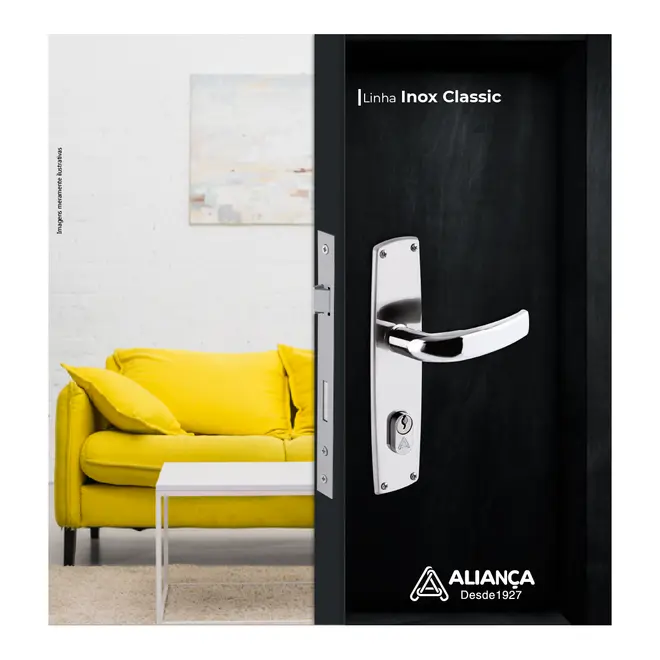Fechadura Classic Externa Cromada 55mm 3600/34 Aliança
