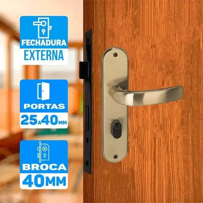 Fechadura Galaxy Bronze Esp 4191 Externa Aliança