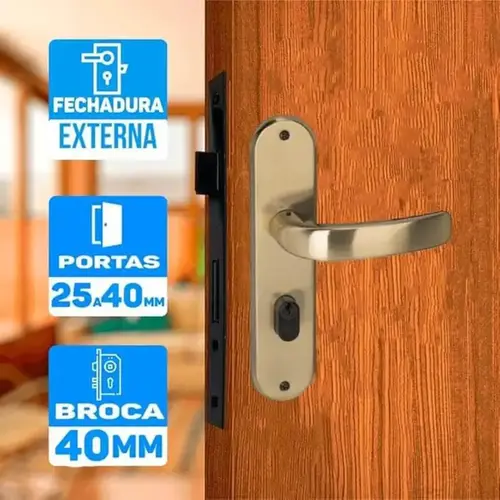 Fechadura Galaxy Bronze Esp 4191 Externa Aliança