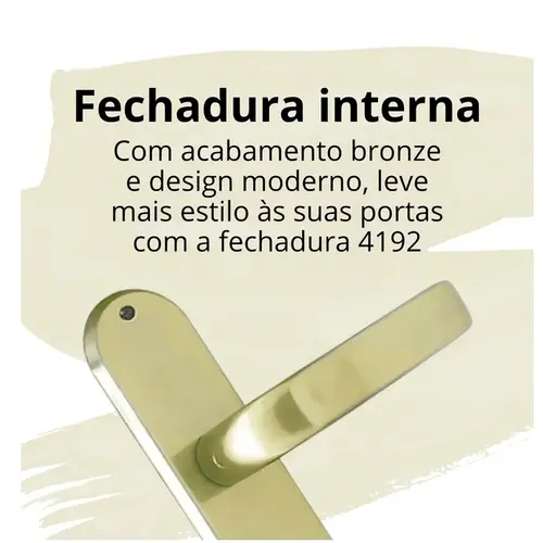 Fechadura Galaxy Bronze Latonado Espelho 4192 Interna Aliança