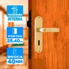 Fechadura Galaxy Bronze Latonado Espelho 4192 Interna Aliança