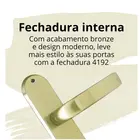 Fechadura Galaxy Bronze Latonado Espelho 4192 Interna Aliança