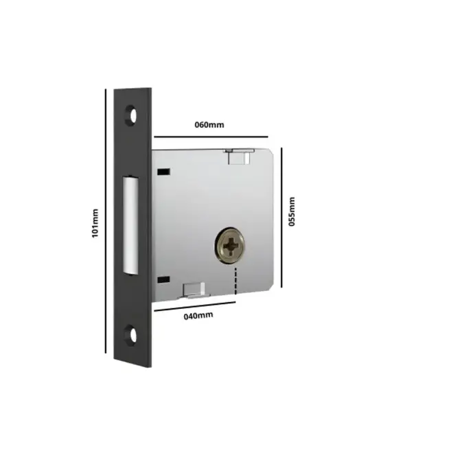 Fechadura Tetra Auxiliar para Porta de Entrada Quadrada F2000 Bronze Latonado Aliança