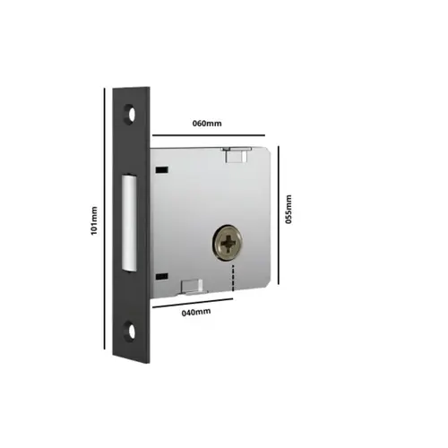 Fechadura Tetra Auxiliar para Porta de Entrada Quadrada F2000 Bronze Latonado Aliança