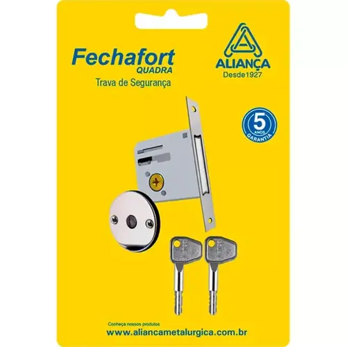 Fechadura Simples Tetra Auxiliar  F2000  Inox Polido 025526 Aliança