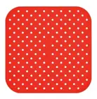 Forro Tapete Silicone p/Airfryer Quadrado 18cm Vermelho Dolce Home