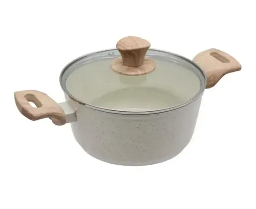 Panela Caçarola Antiaderente Ceramica 28cm 6,6L Creme Dolce