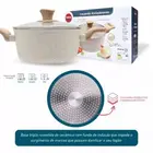 Panela Caçarola Antiaderente Ceramica 28cm 6,6L Creme Dolce