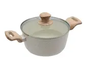 Panela Caçarola Antiaderente Ceramica 28cm 6,6L Creme Dolce