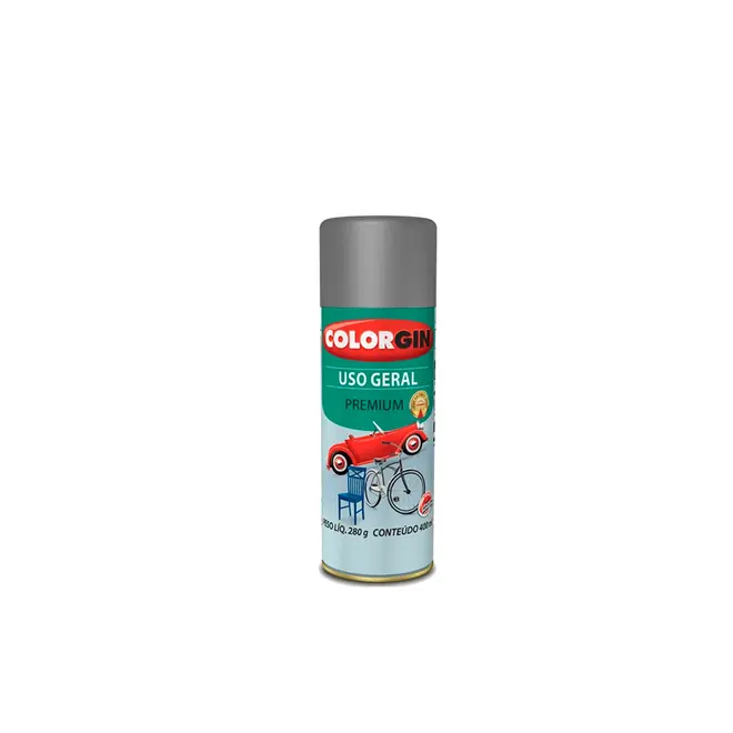 Spray Uso Geral 400ml Cinza Placa Colorgin