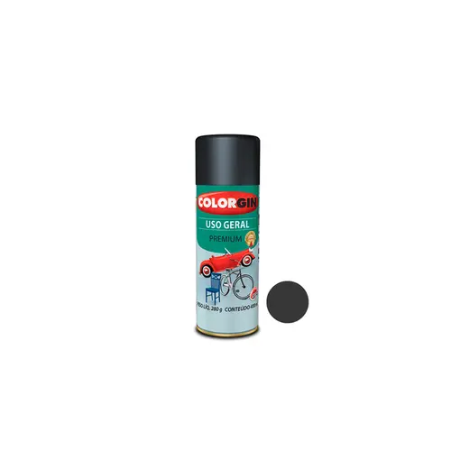 Spray Uso Geral 400ml Preto Fosco Colorgin