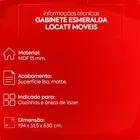Gabinete de Cozinha Esmeralda 1,94m Branco/Opera Locatt
