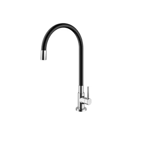 Torneira de Cozinha Flexível Mesa Bica Móvel Preta 2168 C55 Decorativi