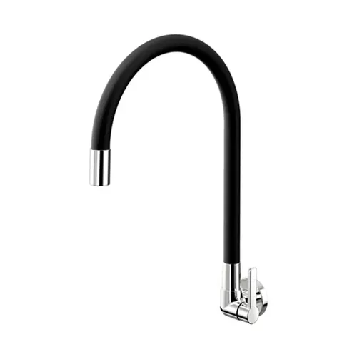 Torneira Cozinha Bica Móvel Parede Color Preta 2167C55 Decorativi