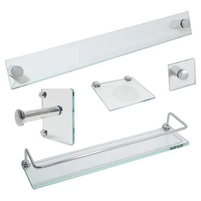 Kit  Acessório para Banheiro Basic Incolor Dulluc