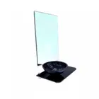 KIT LAVABO+CUBA+ESPELHO VENEZA PRETO VS METAIS