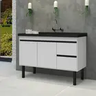 Gabinete de Cozinha Color 1,14m Branco/Branco Primatto