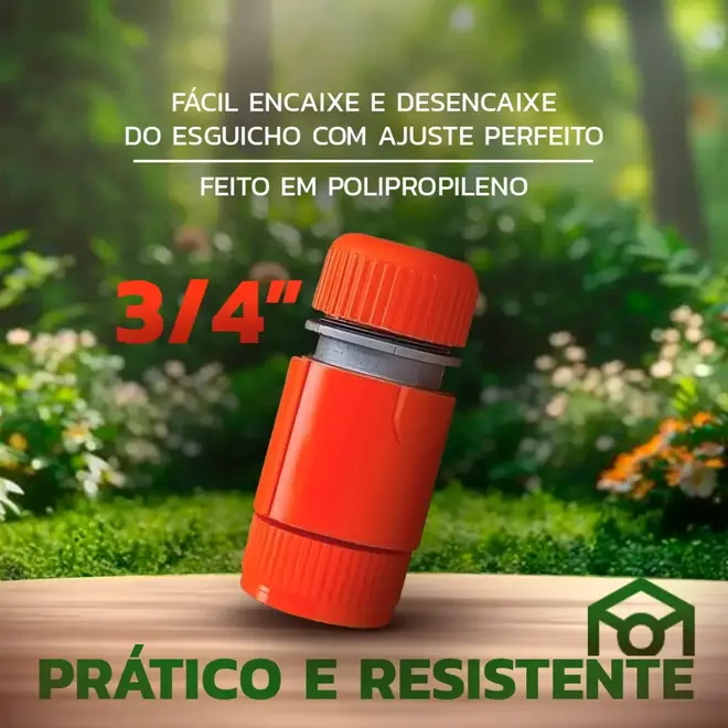 Engate Rápido Plástico com Adaptador Fêmea 3/4" 12342E Garden