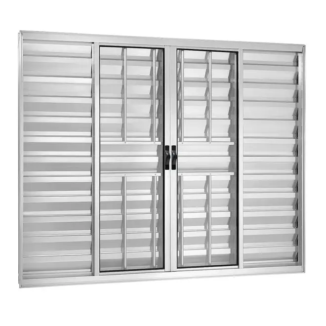 Veneziana 6 Folhas Soft Branca com Grade 100x150 Proex