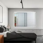 Veneziana 3 Folhas Soft Branca sem grade 100x120 Proex