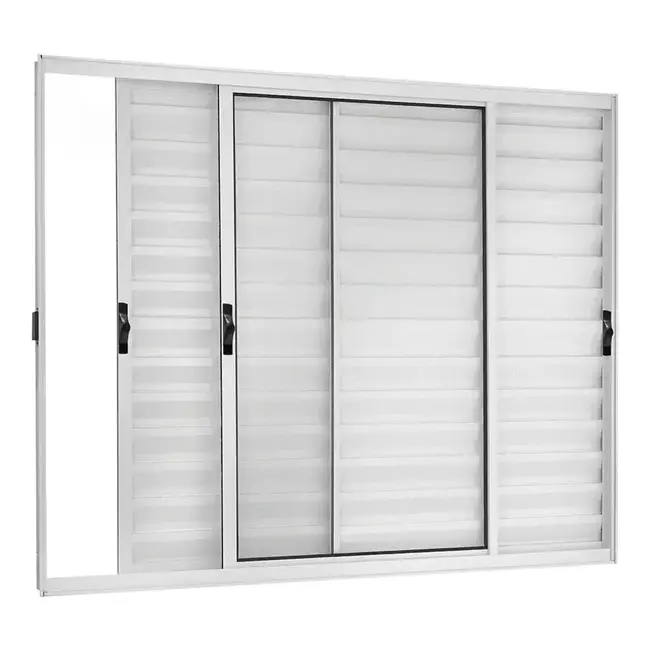 Veneziana 3 Folhas Soft Branca sem grade 100x150 Proex