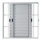 Veneziana 3 Folhas Soft Branca com grade 100x120 Proex