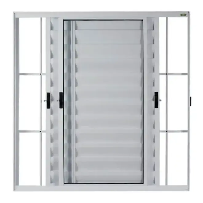 Veneziana 3 Folhas Soft Branca com grade 100x150 Proex