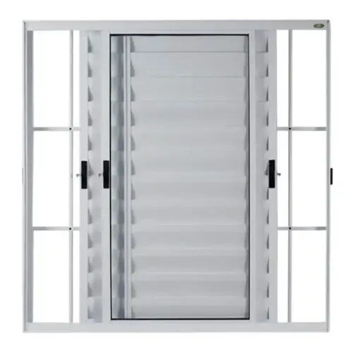 Veneziana 3 Folhas Soft Branca com grade 100x150 Proex
