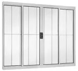 Janela de Correr 4 Folhas Soft Branca c/Grade 100x120 Proex