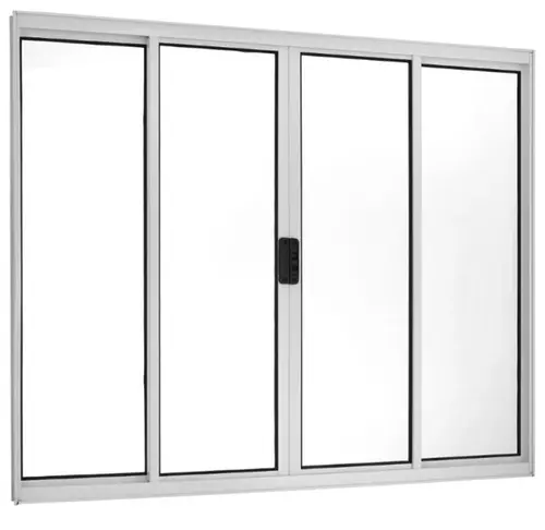 Janela de Correr 4 Folhas Soft Branca s/Grade 100x120 Proex
