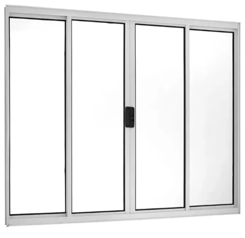 Janela de Correr 4 Folhas Soft Branca s/Grade 100x150 Proex