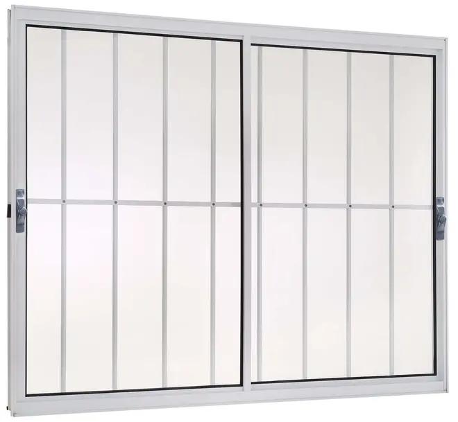 Janela de Correr 2 Folhas Soft Branca c/Grade 100x120 Proex