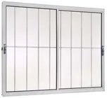 Janela de Correr 2 Folhas Soft Branca c/Grade 100x150 Proex