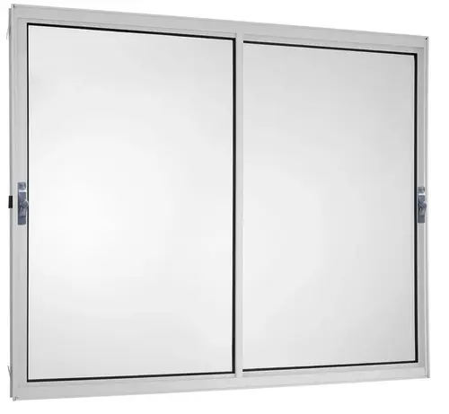 Janela de Correr 2 Folhas Soft Branca sem Grade 100x120 Proex