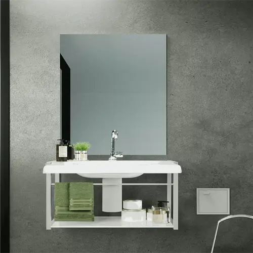 Lavabo França 66cm Chelles Branco 1950 Cris Metal
